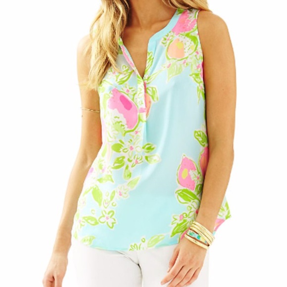 Lilly Pulitzer Tops - NWOT Lilly Pulitzer Stacey Silk Top size small